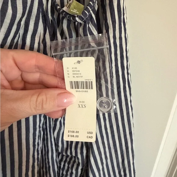 Hibiscus Cutwork Cotton Midi Dress - Blue Pattern xxs - Picture 5 of 7